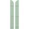 Ekena Millwork Americraft 2-Board (3 Batten) Wood Joined Board-n-Batten Shutters w/ Arch Top, ARW401BQ207X77SGH, PR ARW401BQ207X77SGH - alternate 1